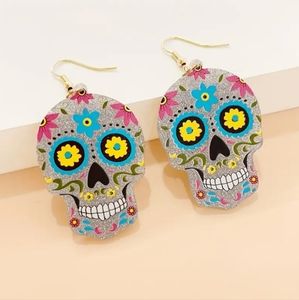 Nwt. Day of the dead colorful earrings
